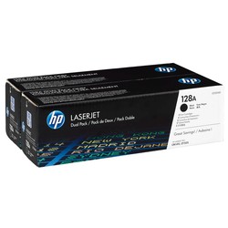HP 128A CE320AD Siyah Orijinal Toner 2'li Set