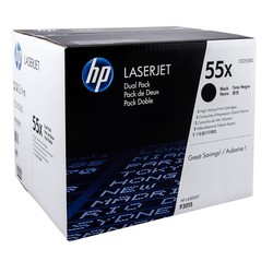 HP 55X CE255XD Siyah Yüksek Kapasiteli Orijinal Toner 2'li Set