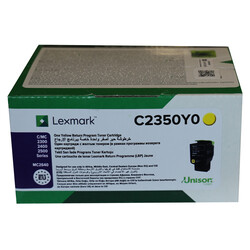 Lexmark C2425 C2350Y0 Sarı Orijinal Toner
