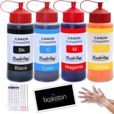Canon E404 Uyumlu Mürekkep Seti (4x500 ml) 15000 Sayfa Baskı
