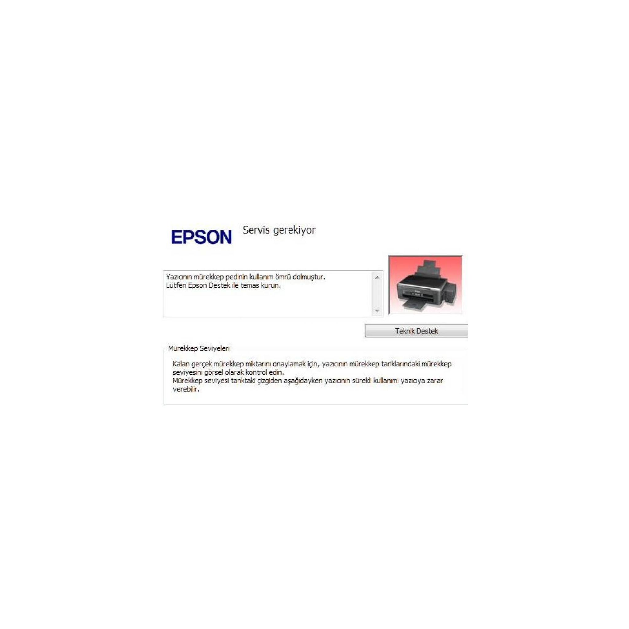 Epson L210 için Pad Reset Yazılımı (Waste İnk Pad Hata Çözümü) 8.33