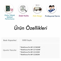 Epson WF-C5210DW Siyah Mürekkep Kartuşu XL (Muadil)