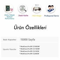 EPSON WF-C5290 Mavi Mürekkep 500 ml (Muadil)