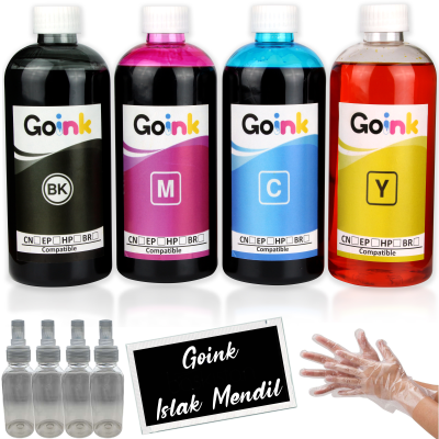 Goink Epson L11050 103 Mürekkep Seti Muadil 4x500 ml - Kolay Dolum Şişe Hediyeli