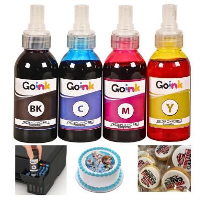 Goink Epson Uyumlu Gıda Mürekkep Seti (4x100 ml CMYK) – Özel Valfli Kapaklı, Sızdırmaz, Yüksek Kalite
