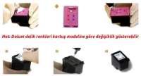 HP Photosmart C4680 Uyumlu Siyah Kartuş Dolum Seti
