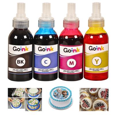 Goink Canon GI-41 Uyumlu Gıda Mürekkebi Seti 4x100 ml (CMYK) - Pasta ve Kurabiye Süsleme için Yüksek Kaliteli Edible Ink